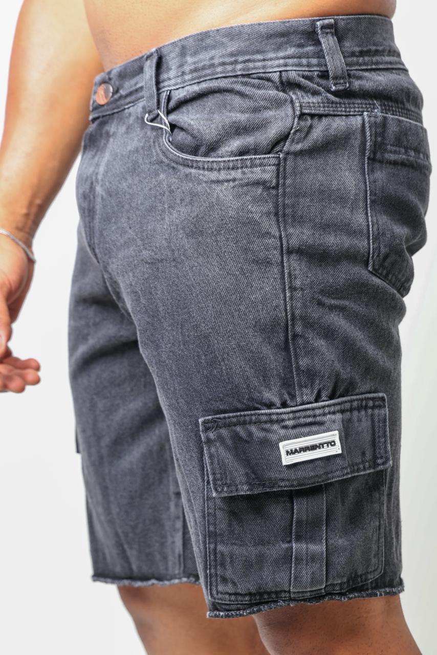 SHORT JEANS JOGADOR CARGO